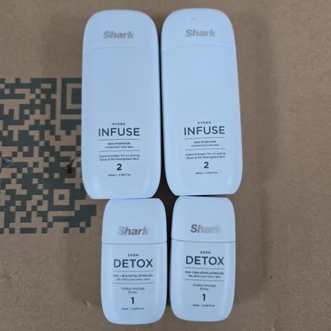 SHARK HYDRO INFUSE & DERM DETOX SKINCARE SET – 2 X 80ML INFUSE, 2 X 20ML DETOX