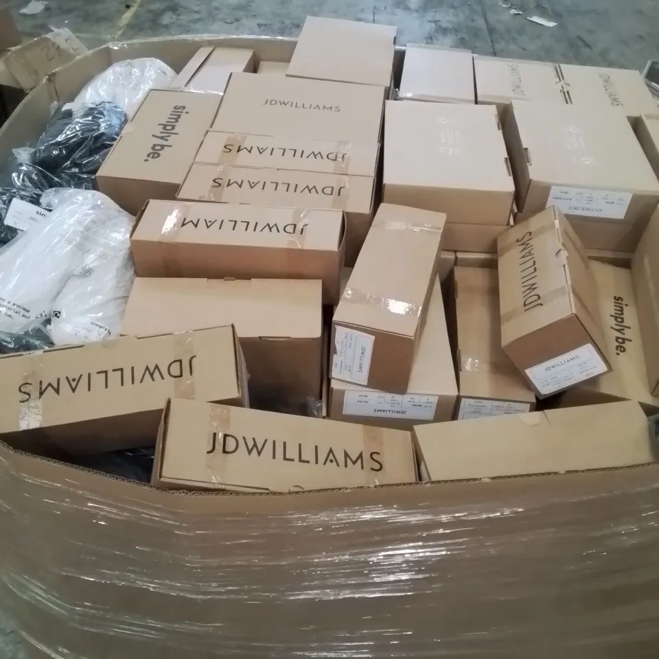 PALLET OF BRAND NEW WOMENS QUALITY DESIGNER SHOES APPROXIMATELY 90 TO INCLUDE; SANDALS, HEELS, DOLLY SHOES ETC