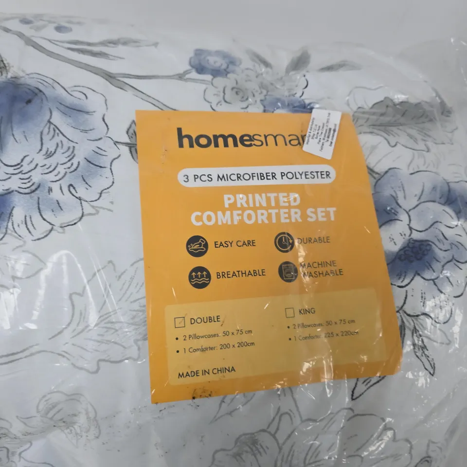 HOMESMART PRINTED COMFORTER SET – MICROFIBER POLYESTER, 3-PIECE