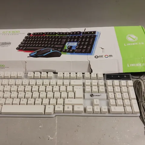 BOXED GTX300 RAINBOW LIGHT GAMING MOUSE & KEYBOARD