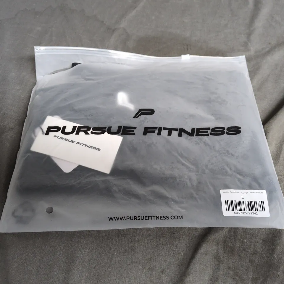 PURSUÉ FITNESS MARBLE SEAMLESS LEGGINGS – SHADOW GREY, UK SIZE L