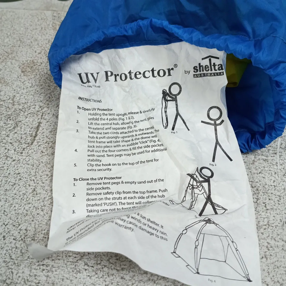 UV PROTECTOR CHILDRENS TENT IN CARRY POUCH