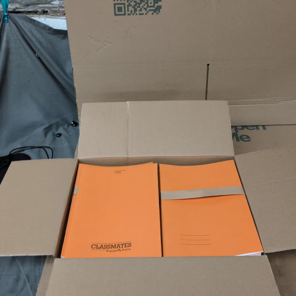 BOX OF 100 BRAND NEW A4 32 PAGE MATHS WRITING BOOKS ORANGE 