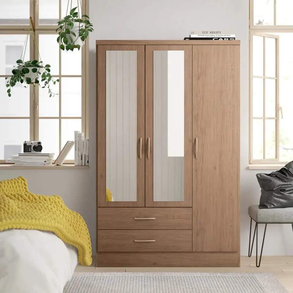 BOXED CASCIO 3 DOOR WARDROBE (2 BOXES)