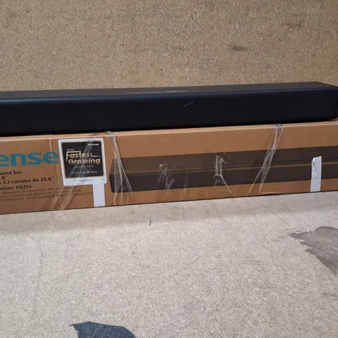 BOXED HISENSE 2.1-CHANNEL SOUND BAR WITH BUILT-IN SUBWOOFER HS214