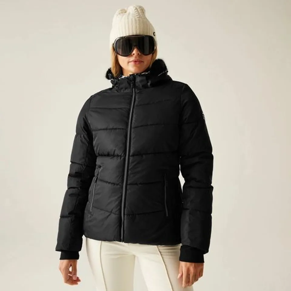 DARE 2B WOMEN'S GLAMOURIZE V BAFFLED SKI JACKET BLACK SIZE 18