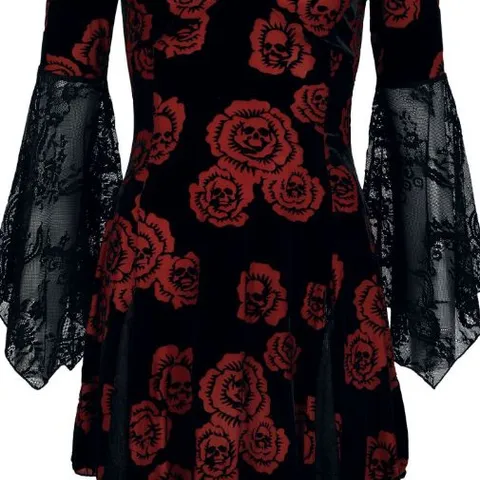 FIVE BRAND NEW "PANDORA'S ROSE MINI DRESS" MINI DRESS BLACK-RED BY KILLSTAR SIZE MAY VARY