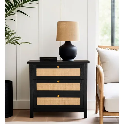 BOXED LUDDEN 3-DRAWER RECTANGLE ACCENT CHEST (1 BOX)