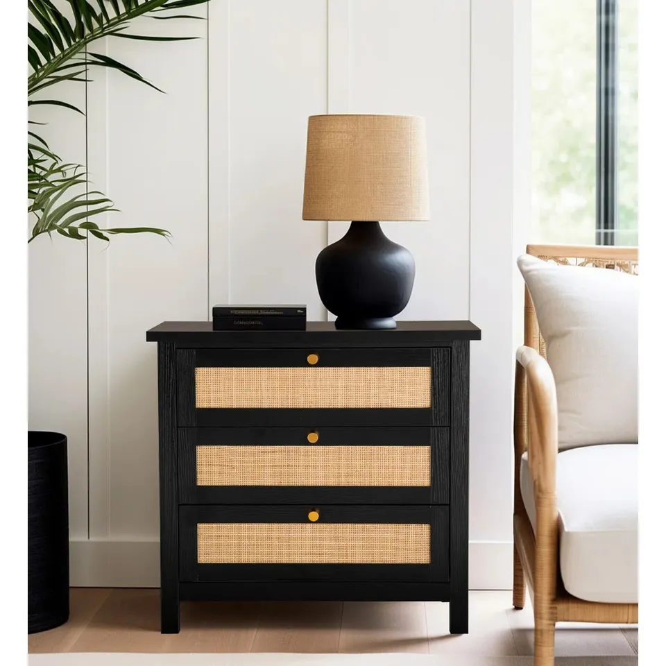 BOXED LUDDEN 3-DRAWER RECTANGLE ACCENT CHEST (1 BOX)