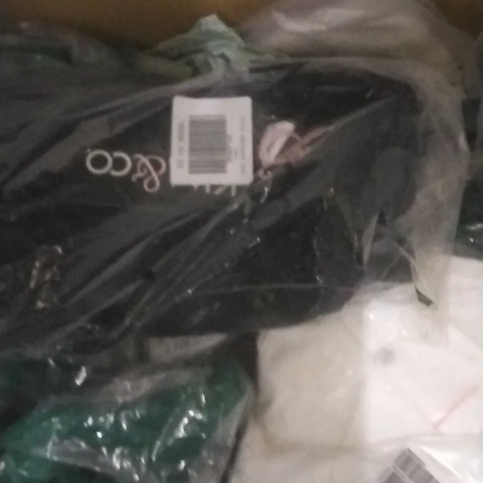 BOX OF ASSORTED WOMENS CLOTHES (VARIOUS COLOURS AND SIZES)