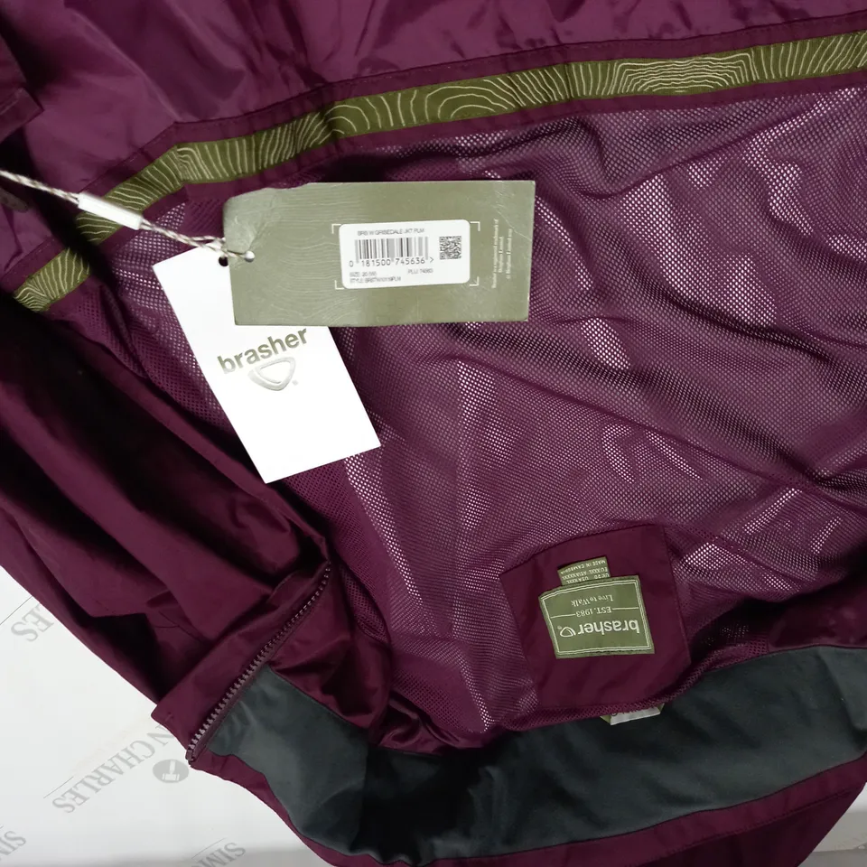BRASHER GRISEDALE JACKET IN PLUM - 20 W