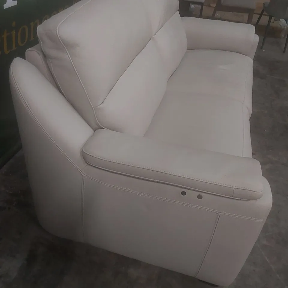 QUALITY DESIGNER ITALIAN MADE PARMA 3 SEATER ELECTRIC RECLINER LEATHER UPHOLSTERED SOFA 