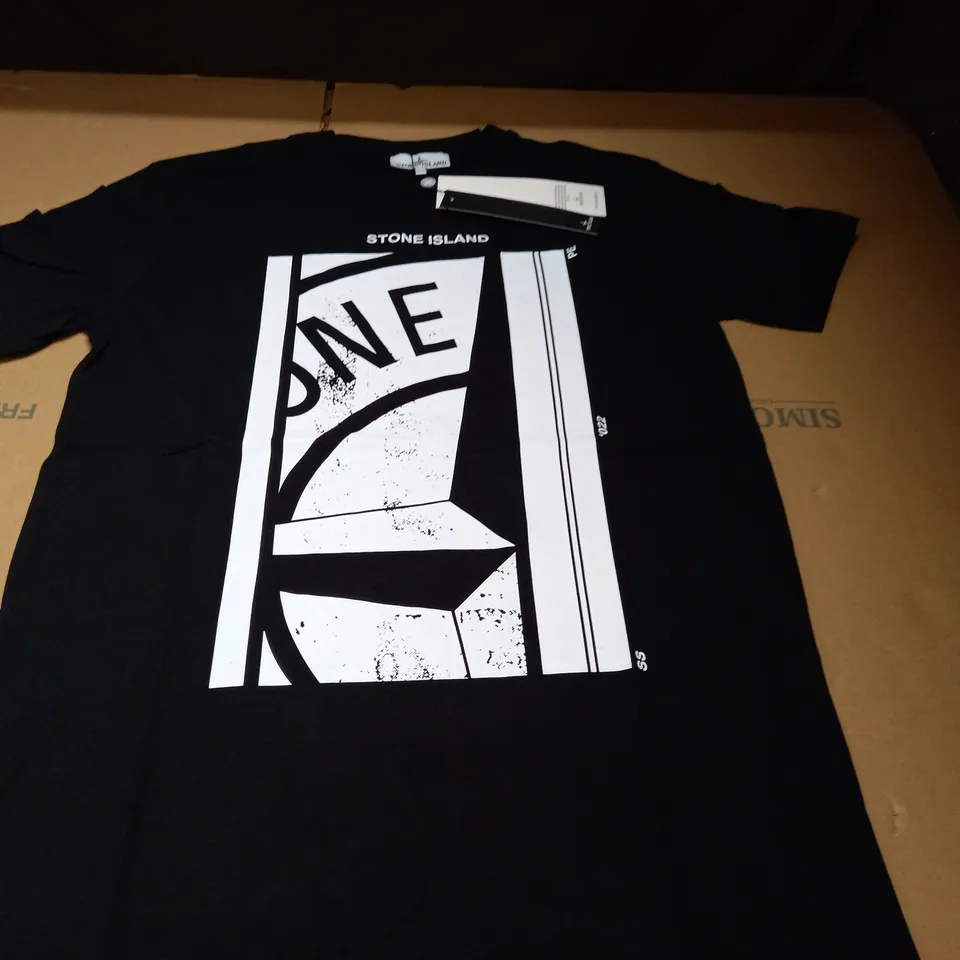 STONE ISLAND STYLE BLACK T-SHIRT - XXL