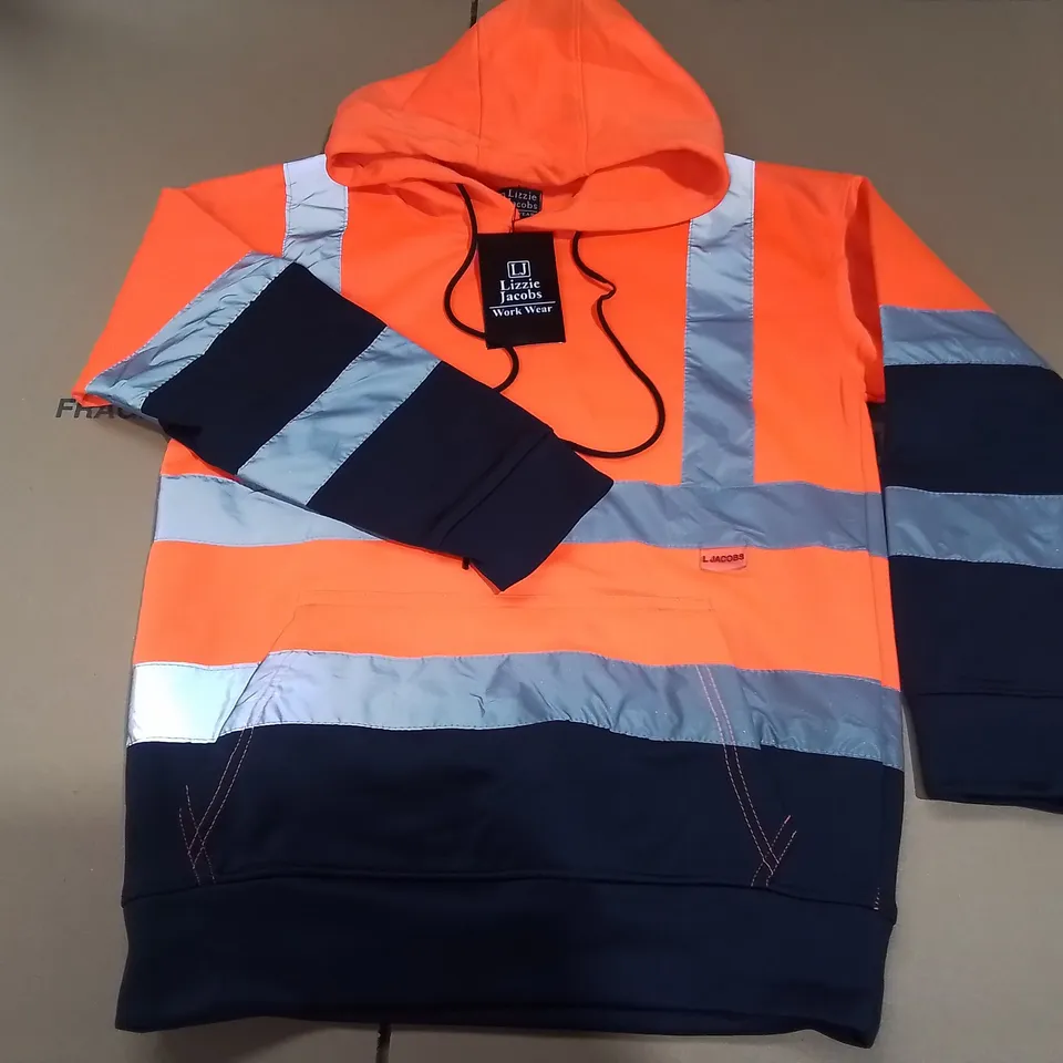 LIZZIE JACOBS WORKWEAR HI-VIS HOODIE - S