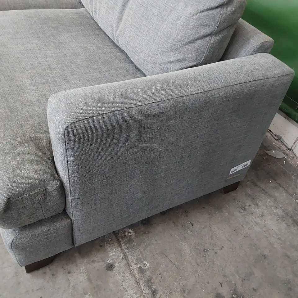 QUALITY BRITISH DESIGNER LOUNGE Co. FOUR SEATER SOFA GREY FABRIC 