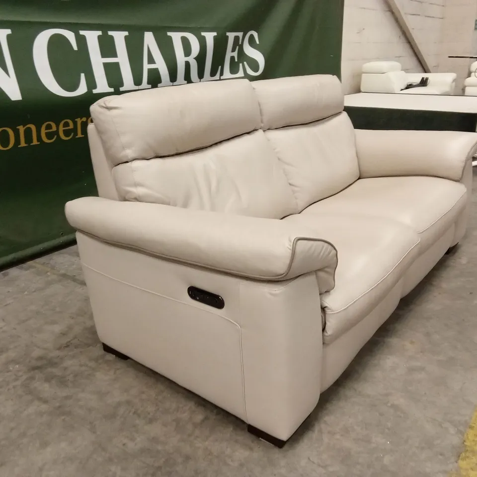 QUALITY DESIGNER 2 SEATER ELECTRIC RECLINER LEATHER SOFA