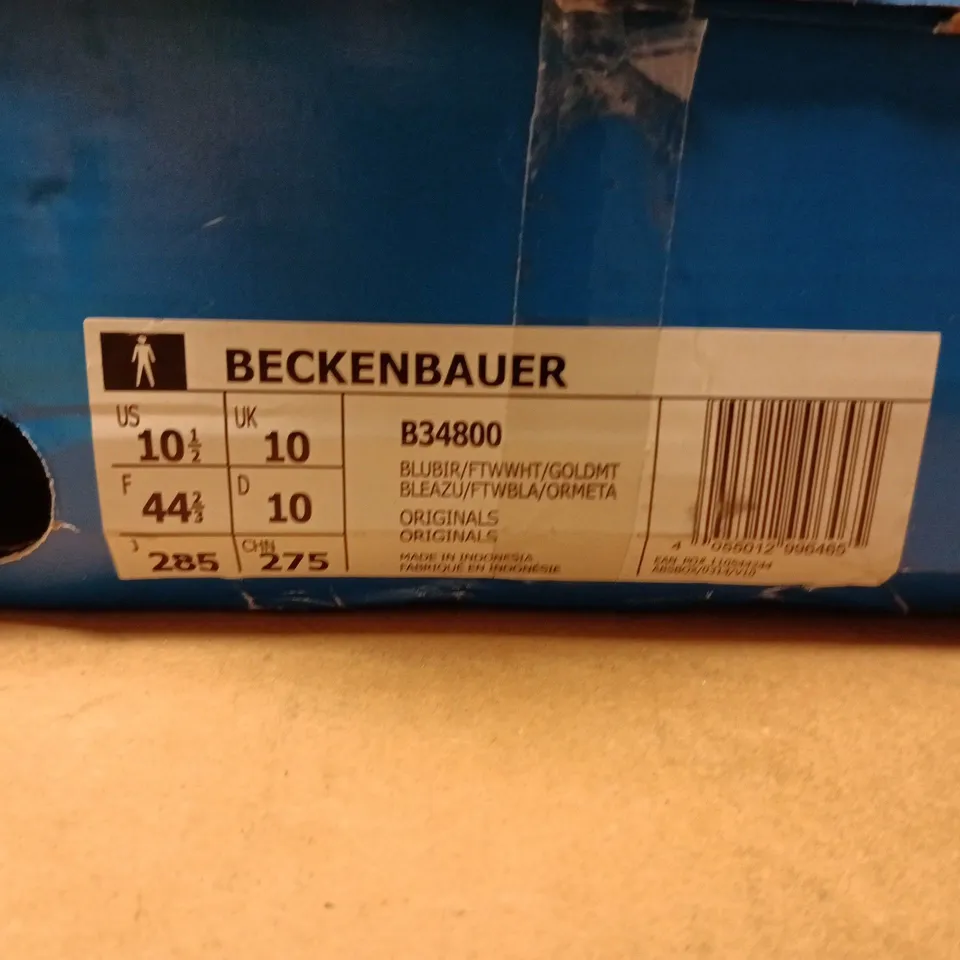 ADIDAS BECKENBAUER B34800 TRAINERS – BLUE SUEDE, UK 10