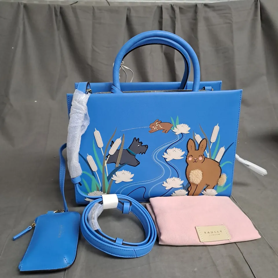 BOXED RADLEY LONDON GORGEOUS RABBIT LUNAR NEW YEAR 2023 HANDBAG WITH PURSE 