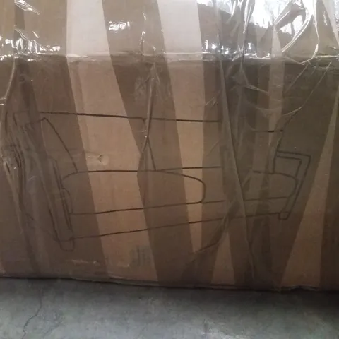 BOXED DARK GREY CORDUROY SOFA