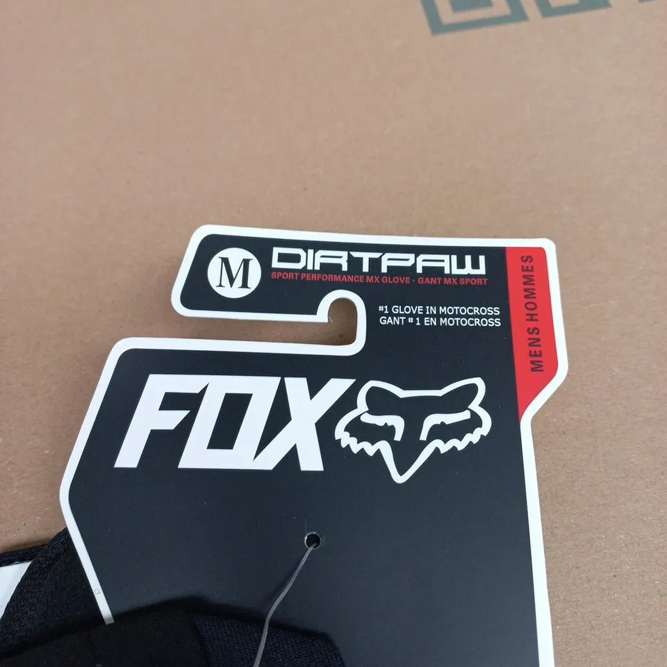 FOX DIRTPAW MX GLOVES – MEN'S, SIZE M, BLACK