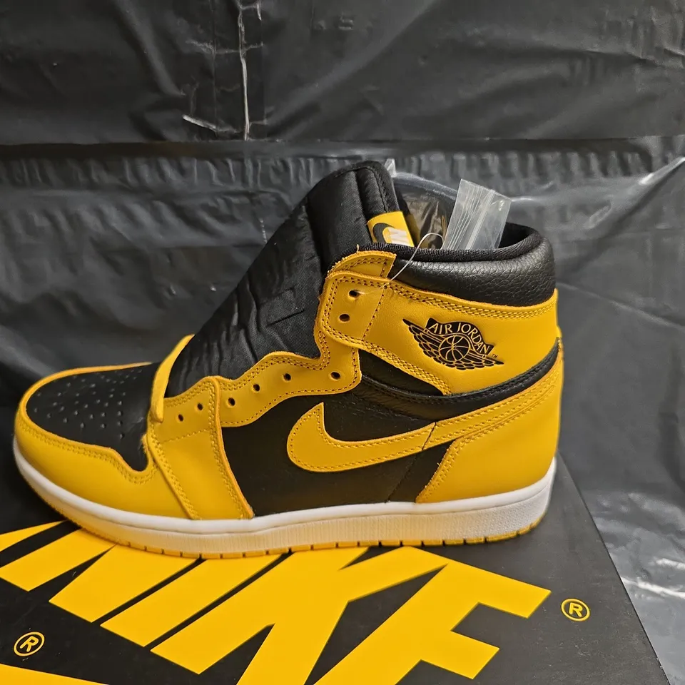 NIKE AIR JORDAN 1 RETRO HIGH OG – YELLOW/BLACK, UK 7.5 (US 8.5) SNEAKERS