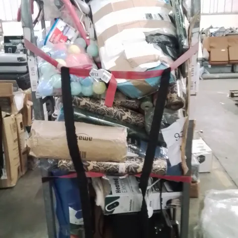 CAGE OF ASSORTED HOUSEHOLD GOODS AND PRODUCTS TO INCLUDE;INTERIOR DEHUMIDIFIER,HEATED BLANKET,YOGA MAT,AIR FRYER