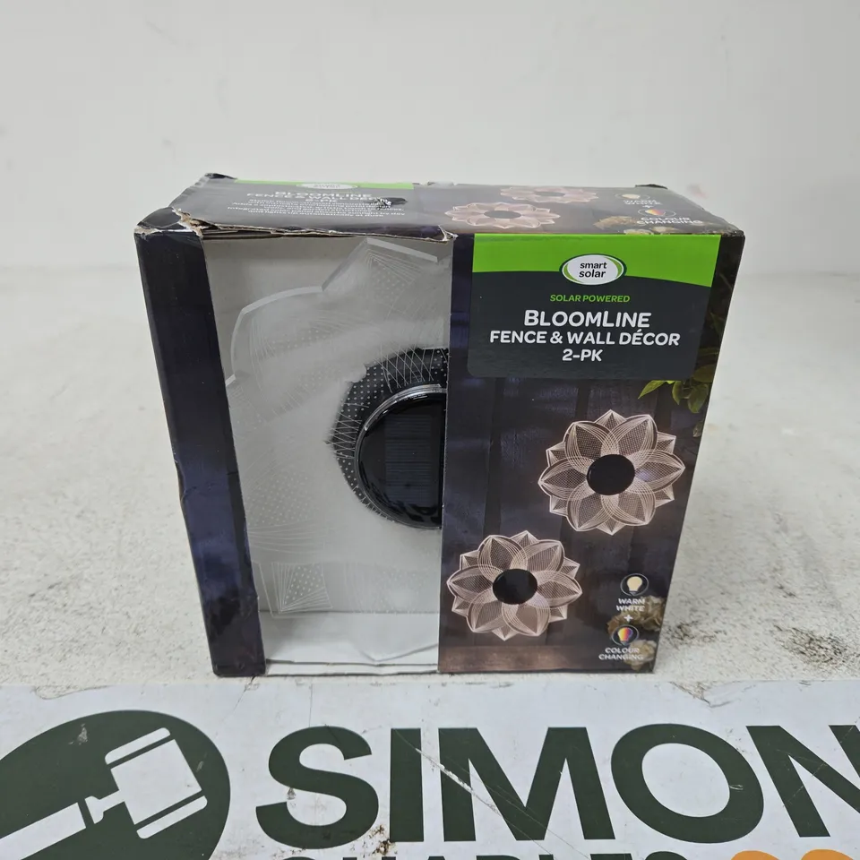SMART SOLAR BLOOMLINE FENCE AND WALL DECOR 2 PACK BOXED