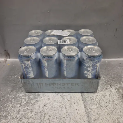 12 X MONSTER ULTRA ENERGY DRINKS - 12 X 500ML