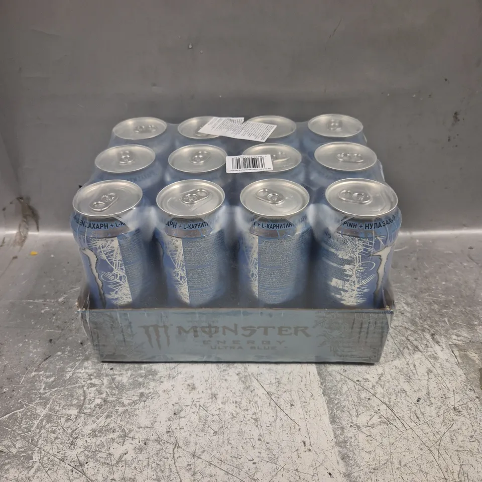 12 X MONSTER ULTRA ENERGY DRINKS - 12 X 500ML