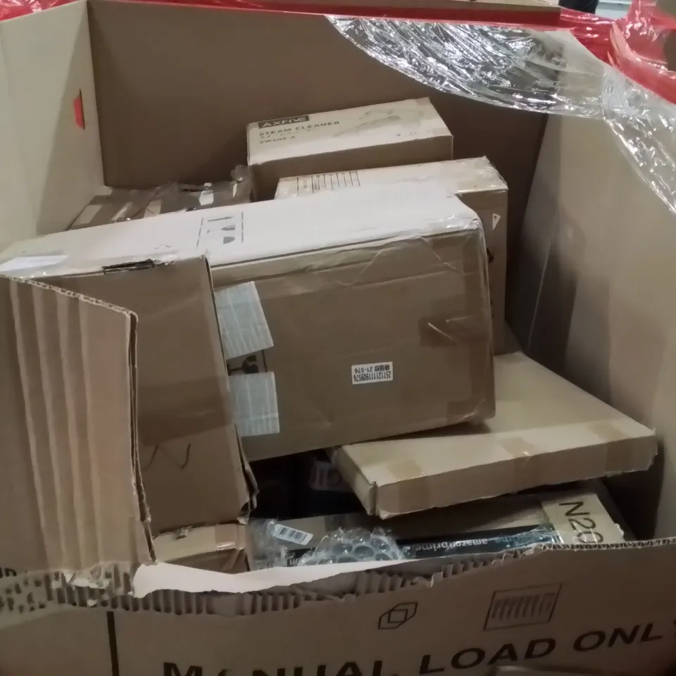 PALLET OF ASSORTED HOUSEHOLD GOODS AND PRODUCTS TO INCLUDE;PLAY KITCHEN,WEIGHT BELT,CLOTHES RACK