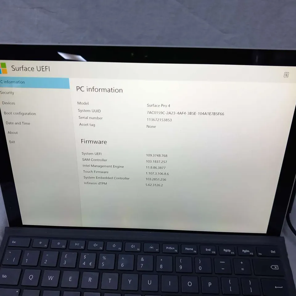 MICROSOFT SURFACE PRO 4 128GB