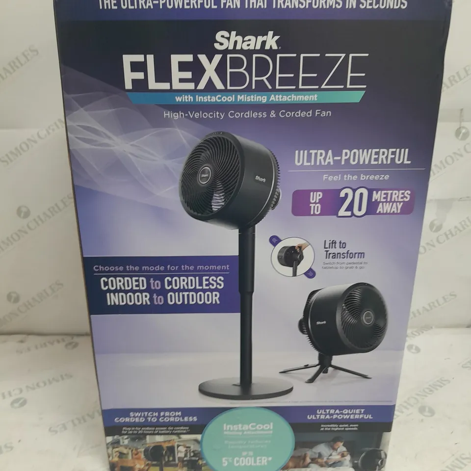 BOXED SHARK FLEXBREEZE PORTABLE FAN FA220UK