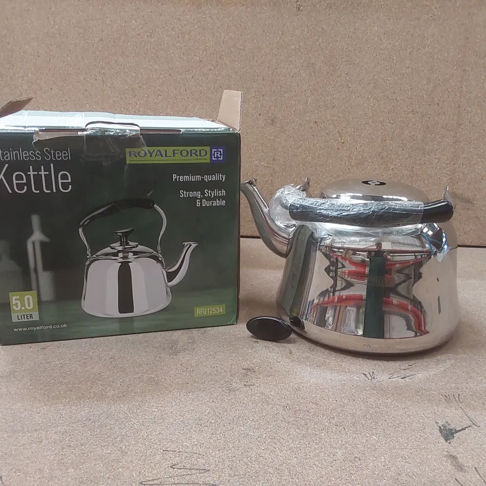 BOXED ROYALFORD STAINLESS STEEL 5L KETTLE 