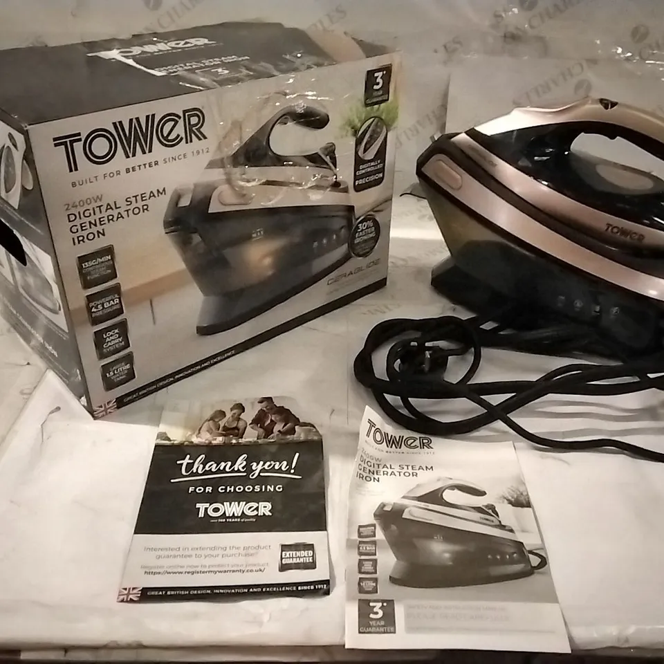 BOXED TOWER 2400W DIGITAL STEAM GENERATOR IRON