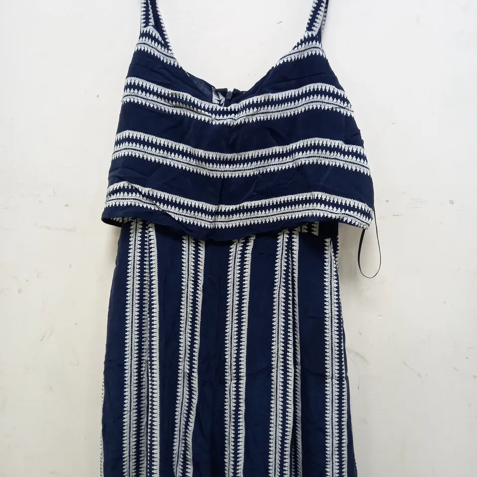 WHISTLES TWIN STRAP STRIPE DRESS IN NAVY/WHITE - SIZE UNSPECIFIED