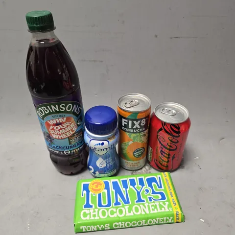 APPROXIMATELY 18 ASSORTED FOOD & DRINK ITEMS TO INCLUDE - COCA COLA , APTAMIL 2 , FIX8 KOMBUCHA ETC