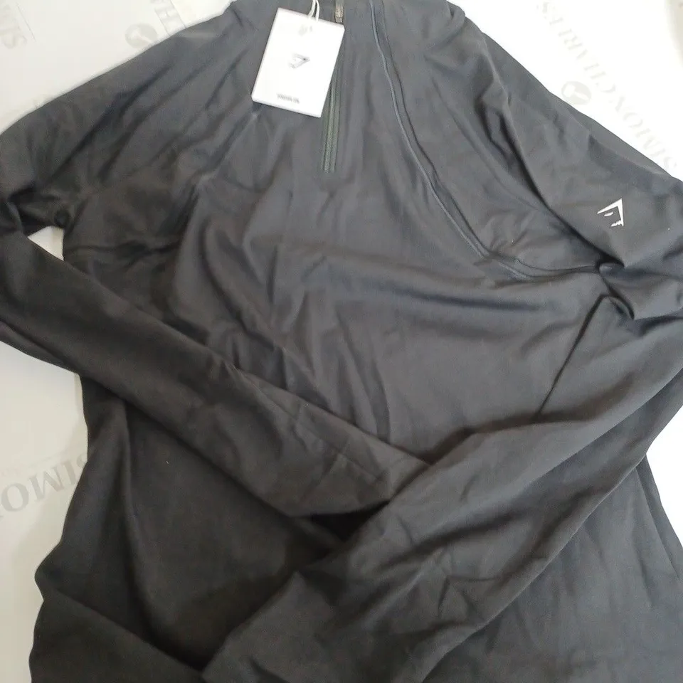 GYMSHARK RUNNING 1/4 ZIP TIP - SIZE SMALL