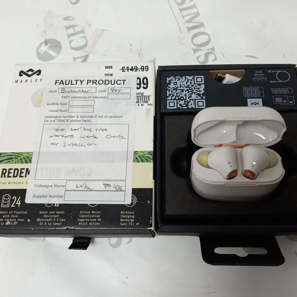 BOXED MARLEY REDEMPTION ANC 2 TRUE WIRELESS EARPHONES