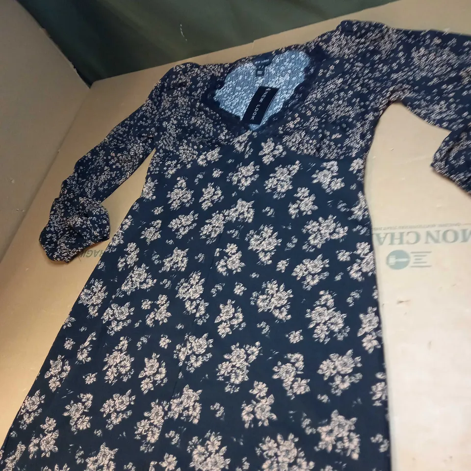 LONG SLEEVE SIDE SPLIT MIDI DRESS SIZE 14