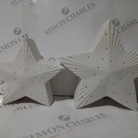 BOXED K BY KELLY HOPPEN SET OF LARGE CERAMIC LIGHT UP ORNAMENTS