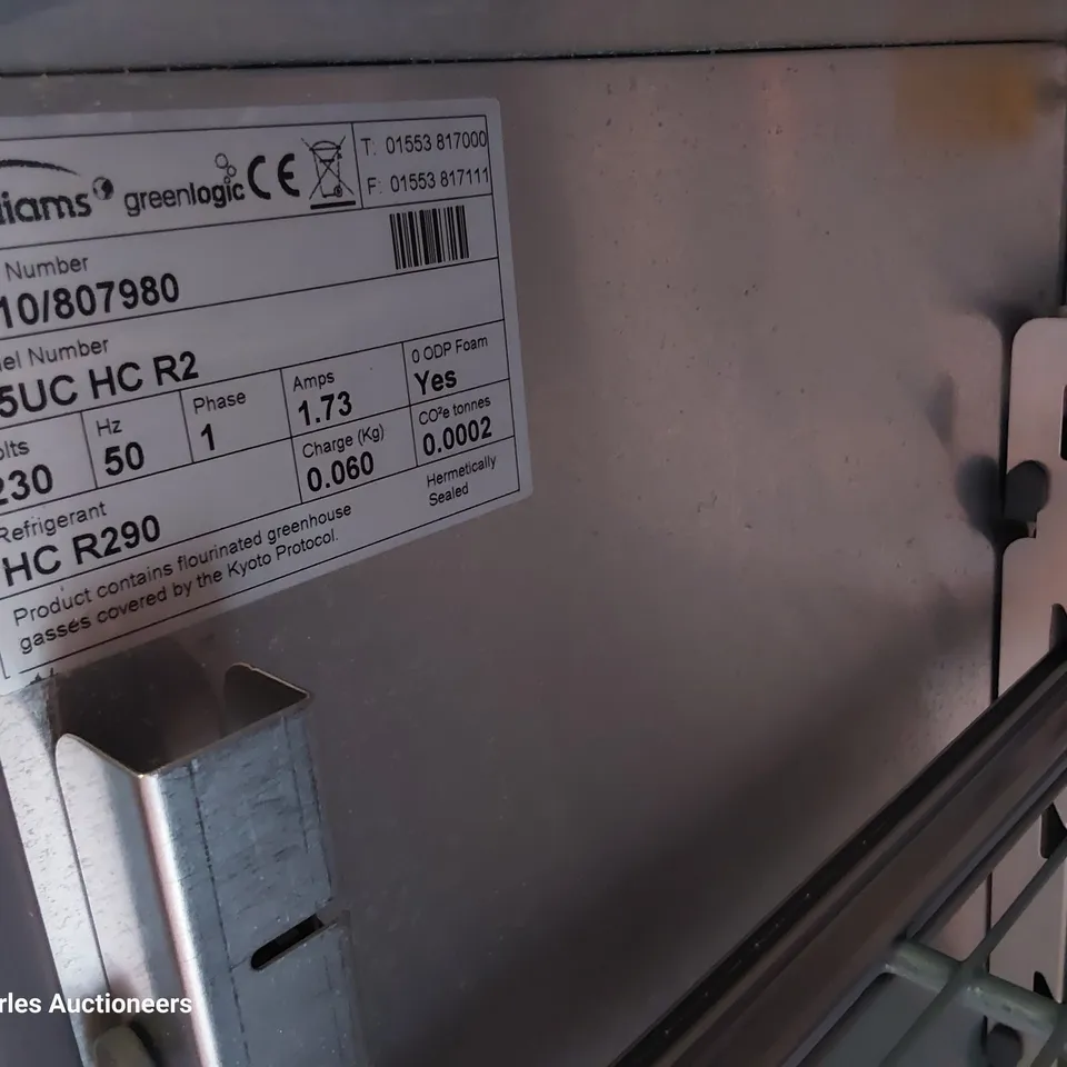 WILLIAMS UNDERCOUNTER FRIDGE H5UC HC R2