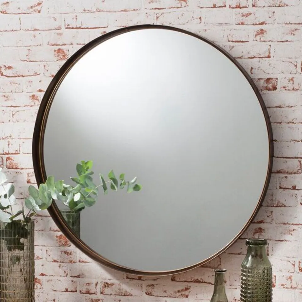 BOXED CHRISTENSEN METAL FLAT WALL MIRROR (1 BOX)