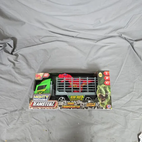 MIGHTY MACHINES TEAMSTERZ DINO TRANSPORTER TOY TRUCK - LIGHT & SOUND (BOXED)