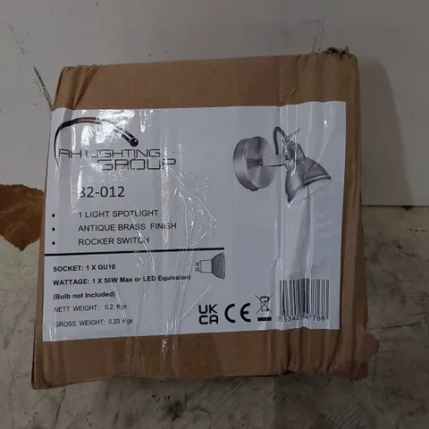 BOXED ALVEREZ STEEL WALL SPOTLIGHT 