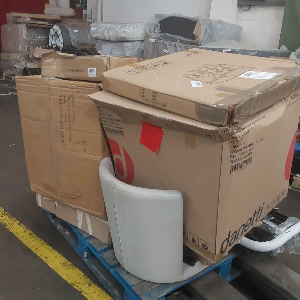 PALLET CONTAINING ASSORTED CONSUMER PRODUCTS/FURNITURE PARTS ECT