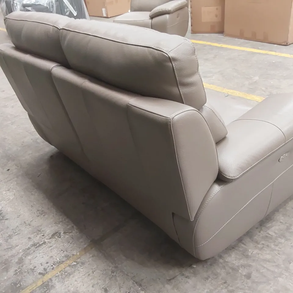 QUALITY DESIGNER ITALIAN MADE PATRIZIO 2 SEATER ELECTRIC RECLINER LEATHER SOFA