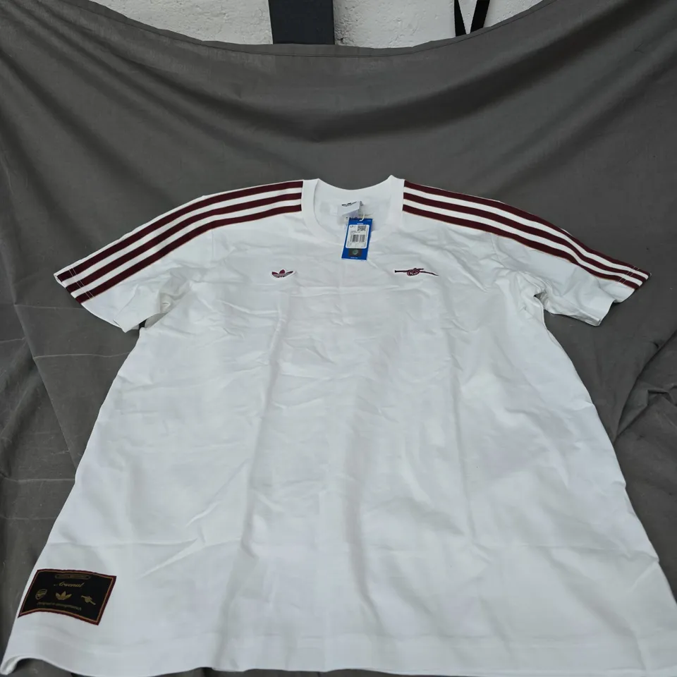 ADIDAS ARSENAL FC ICON TEE IN WHITE SIZE L