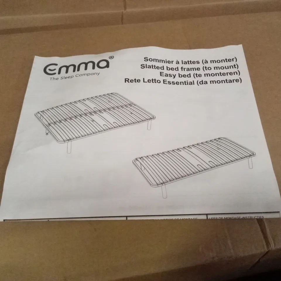 BRAND NEW BOXED EMMA SLATTED BED FRAME - 135 X 190 DOUBLE (1 BOX)