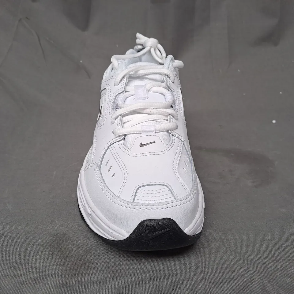 BOXED PAIR OF NIKE M2K TEKNO SHOES IN WHITE/BLACK UK SIZE 4