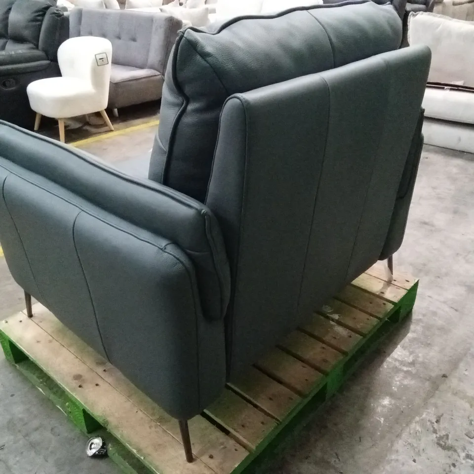 QUALITY DESIGNER ITALIAN MADE BOLZANO LEATHER ARMCHAIR